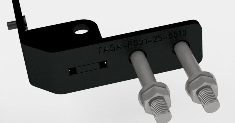 Metal Point With Rigging Certified rigging point 90º for Square Tube | Model 355_245