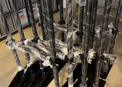 Side lighting towers manufacturing project installed in theatre stage configuration